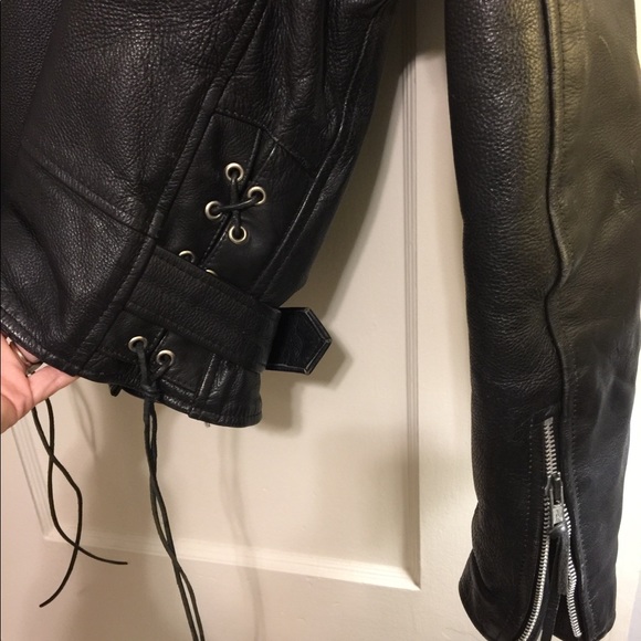 Leather Motorcycle jacket - Picture 3 of 10